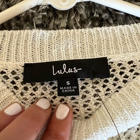 Lulus Double The Delight Ivory Two Piece Mini Sweater Dress NWT Size Small - Picture 3 of 5